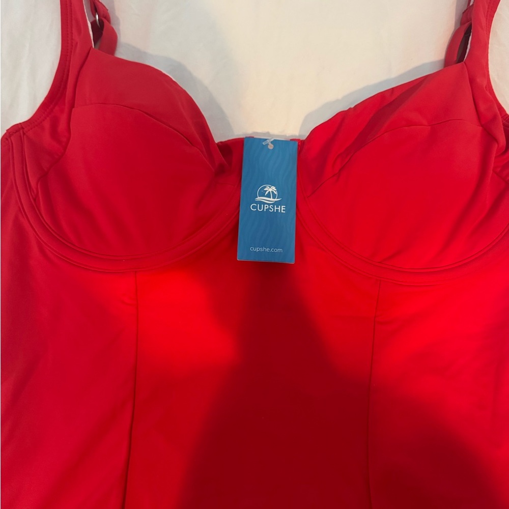 CUPSHE Red One-Piece Swimsuit NWT - Picture 8 of 9